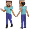 MINECRAFT DISGUISE Costume bambino Steve da Minecraft, Licenza Ufficiale, Comodo e con dettagli curati, Taglia XS 3T-4T