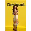 Desigual, Abito asimmetrico senza maniche, Donna, Poliestere, Bianco, L