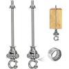 WWFFEN 2 ganci per altalena, per travi in legno M10, in acciaio inox, fissaggio con cuscinetto, soffitto in cemento, poltrona sospesa per parco giochi, veranda, altalena, portata 675 kg