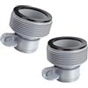 LQTSLFM Adattatore Tubo Piscina B, 2 Pezzi Connettore per Tubo da Piscina, 1,5 Pollici Raccordi Tubi Spiralati, Accessori per Piscina Fuori Terra (2 PCS)