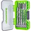 Greenworks Bit di avvitamento per trapano (set completo da 11 bit con laccatura argentata e bianca, punte elicoidali per legno da 4mm a 25mm adatte a tutti i trapani e avvitatori a batteria)