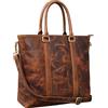 STILORD Jara Borsa da Lavoro Grande in Pelle Donne Borsa a Tracolla Vintage Cartella Donna Borsa per laptop 13,3 Pollici handbag in vera pelle Colore:kara - cognac