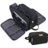 Lacdo Borsa da Toilette per Uomo, Organizzatore di Articoli da Toilette da viaggio Dopp Kit Borsa da Barba Grande Resistente All'acqua per Tccessori da Toeletta Borse Cosmetiche, Nero