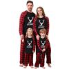 Zoerea Natale Pigiama Famiglia Set Mamma papà Bambino Neonato Pagliaccetto Pigiami da Notte Due Pezzi Cotone Manica Lunga T-Shirt e Pantaloni Uomo,XL