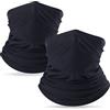 Arcweg Scaldacollo Moto Estivo Fasce Ciclismo Uomo Versatili Corsa Copricapo Multifunzione Passamontagna Super Elastico Sciarpa Traspirante Assorbimento del Sudore (2pcs Black, M)