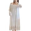 OKSakady Ragazza delle Donne Manica Lunga Pizzo Dormire Vestito Principessa Stile Garza Camicia da Notte Notte Vestito