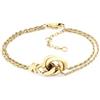 Tommy Hilfiger Jewelry Bracciale a Doppia Catena da Donna in Oro Giallo con un Nodo Nautico - 2780991