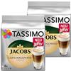 Tassimo Latte Macchiato Vanilla, Caffè, Vaniglia Latte, caffè capsule di caffè gemahlener caffè tostato, 32 T-Discs/16 porzioni
