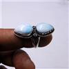 Caraibi Larimar Gemma 925 Argento Sterling Fatto a Mano Anello