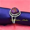Viola Rame Turchese Gemma 925 Argento Sterling Artigianale Anello Tutti Misure