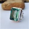 Delicato Acqua Apatite Gemma 925 Argento Sterling Mano Anello Tutte le Misure