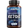 ORAVITA Reishi Capsule 30% Polisaccaridi PURO - Utile per Abbassare il Cortisolo, Stress e Allergie - Reishi Ganoderma Lucidum ricco in Betaglucani - Funghi Medicinali 120 Capsule 550mg | Oravita