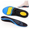 DOEOMK Suola ortopedica per uomo e donna Fasciite plantare Supporto dell'arco plantare Corsa Solette Scarpe Indicato per piedi piatti Tendinite Tendine Achille (nero, 41-42(26,5cm))