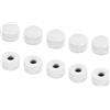 PATIKIL M4 Cappuccio Dado, 25pz Dado Dado Vite Pomello Cappuccio Inserto Bullone Coperchio Femmina Filettatura Zigrinata Ferramenta Raccordi Luce Fissaggi Bianco