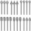 Yuentoen Set di 20 frese diamantate per utensili rotanti Dremel, accessori con fusto da 1/8 per pietra, vetro, ceramica, intaglio, levigatura, lucidatura, incisione