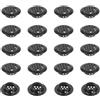 PATIKIL Ventilazione A Soffitto Circolare 29 Mm, 20 Pezzi Griglia Rotonda In Acciaio Inox Prese D'Aria A Doppio Pannello Griglia Rotonda Per Cucina Armadi Scarpiera Mobiletto Bagno, Nero
