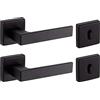 bricoleva.it Bricolevante Maniglie Porta Interna Disponibile in più Varianti vendute in set - Maniglia Quadrata per Porte (Quadrata, Nera)