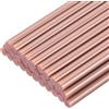 QUARKZMAN 30Pz Mini Bastoncini a Caldo di EVA 7mm x 100mm Sticks Piccoli Adesivi per Pistola Colla a Caldo, Rosa Oro