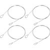 QUARKZMAN 4 Pezzi Cavo Laccio Cavo in Acciaio Inossidabile 100m x 1,5mm con Ring Rivestiti in Vinile Cavo di Sicurezza in Acciaio per Collegare Mobili Viaggi Aperto Argento
