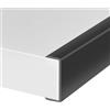 Protalwell Bordo in gomma, 4,5 cm, autoadesivo, protezione per bordi a U per legno, flessibile a forma di U, protezione per bordi, adatta a 45 mm, lunghezza 3 m, nero