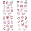Qiwenr 4 Fogli Tatuaggi Temporanei Farfalla, Farfalla Temporary Tattoo, per Halloween, Cosplay, Feste, Pasqua, Concerti, di Lunga Durata