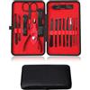 BAHME 15 Pcs kit unghie, set manicure, Tagliaunghie Professionale Kit Manicure Set Manicure in Acciaio Inox Manicure Set Donne e Uomini Kit per La Cura Delle Unghie con Borsa da Viaggio