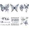 Qiwenr 6 Fogli Tatuaggi Temporanei Farfalla, Farfalla Temporary Tattoo, per Halloween, Cosplay, Feste, Pasqua, Concerti, di Lunga Durata