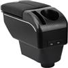 ZENVI Braccioli Compatible with Seat Ibiza Braccioli 6j 2008-2017 Console Centrale Organizer Immagazzinaggio Scatola Stile Doppia Porta Utilizzabile Per Autisti Supporto Gomito (Stile Nero)