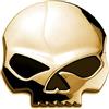 EQLEF Adesivi per Auto Teschio 3D & Moto Adesivi 7 * 6.8cm Skull Emblem Sticker Auto Trunk Styling Accessori Decalcomanie (oro)