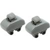 A ABSOPRO Sole Visiera Gancio Clip per Audi A6 C5 99-05 Grigio (Set di 2) | Plastica Resistente, Affidabile, Facile Installazione, Sostituzione Diretta, Compatibile Originale, Prodotto Non OEM.