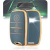 LELNOOS Cover Chiave Auto, Silicone Custodia Chiave Protettiva Copri Chiavi per Kia Sportage Picanto Ceed Proceed Xceed Stonic Rio Sorento Carens Niro Optima Venga Soul Stinger Seltos Cerato