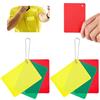 Psyqtsuary Carte di calcio verde, rosso e giallo per arbitro carte penali, avvertimento, espulsione, ritardo e carta