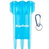 MageRabbit Custodia rigida per freccette, 25 x 10 x 20 cm, 6 freccette, 3 scomparti, traslucido, Blu, Sportivo