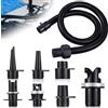 Gloryit Sup Pumpe Adapter Kit - Gloryit Tubo Aria Gonfiabile con 6 Ugelli Valvola Aria,Accessori di Ricambio per Stand Up Paddle E Gonfiabili per Paddle,Kit Adattatore Pompa Sup