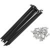 INFINAUTO Set di 20 Raggi per Bicicletta 13G, Raggi per Ruota Bici in Acciaio Inossidabile 304, Nero 130mm