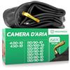 MoovMoov Camera d'Aria per Pneumatici 110/90-10, 110/100-10, 120/80-10, 120/90-10, 130/70-10, 130/80-10, 130/90-10, 4.00-10 e 4.50-10 - Scooter, Pit Bike e Mini Moto da 10 pollici - Valvola angolata