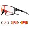 KAPVOE K473 Occhiali da Ciclismo Fotocromatici per Uomo e Donna, Occhiali da Sole Sportivi UV400 con Montatura TR90 e Naselli in Silicone Regolabili per Corsa, MTB, Baseball, Pickleball