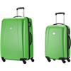 Hauptstadtkoffer Wedding - Set di 2 Valigie, TSA, (S & L), Verde Mela