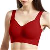 Fittingirls Reggiseno Senza Ferretto Donna-Scollo a V Senza Cuciture Seamless, Imbottitura Rimuovibile e Cinghie Regolabili, Comodo con Supporto Quotidiano