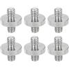 PATIKIL Adattatore Filettato Maschio 1/4 A Maschio 1/4 Per Cavalletto Fotografico, 6 Pezzi Adattatore Vite Convertitore Per Microfono Cavalletto Monopiede, Argento