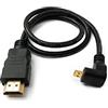 System-S Cavo HDMI 1.4 50 cm tipo A maschio a micro maschio adattatore angolare nero