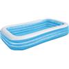 BESTWAY - Piscina Family Gonfiabile Rettangolare a 3 Anelli - altezza 56x305x183cm
