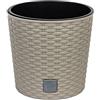 Prosperplast Vaso tondo 8,7 litri Rato con secchio per piantare in mocca 25 x 25 x 22,4 cm