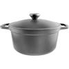 Commichef Casseruola in Ghisa Leggera con Coperchio 24 cm 3,5 L Nera | Smaltata, ideale per pane e stufati, compatibile con induzione, gas, elettrico e ceramica