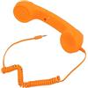 VBESTLIFE Retrò Telefono da 3,5mm, a Prova di Radiazione, Ricevitore per Telefono Cellulare Cablato, Altoparlante per Microfono per Tutti gli Smartphone e Computer con Jack da 3,5mm (ORANGE)