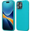 kwmobile Cover per Apple iPhone 15 Pro Max Custodia - Back Case Antiurto Bordo Rialzato - in Silicone TPU Flessibile - ghiaccio freddo