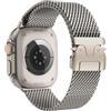 Msksjer Cinturino Milanese Loop Compatibile con Apple Watch Ultra 3/2/1 49mm 46mm 45mm 44mm 42mm (Serie 3 2 1) Uomini Donne, Cinturini in Metallo per iWatch 11 10 9 SE 8 7 6 5 4, Fibbia Stile Paracadute