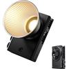 ULANZI Luce video COB da 100 W alimentata da PD 3.0 Type-C, Luce led fotografico bicolore 2700K-6500K 14500Lx, CRI 96+, Controllo tramite manopola rotante, per fotografia,ripresa video, studio
