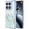 YUXING Cover Trasparente per Xiaomi 14T Pro 5G - Custodia Protettiva Sottile in TPU Morbido Antiurto con Carino Motivo Disegno Cool (Flower Bush)
