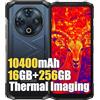 DOOGEE Fire 6 Thermique Téléphones Portables Débloqués 4G Robustes, 16 Go + 256 Go, 10400 mAh/18W Smartphone, 50 MP + 8 MP, 6,56 Pouces, NFC/Face ID, Téléphone Indestructible Bleu